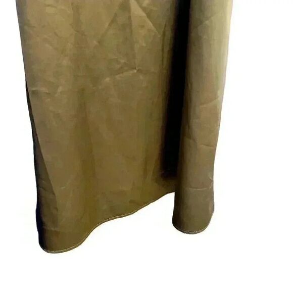 Chani Women's Gold Poly Satin Adj Spaghetti Strap Sun Dress w Silver Triangle Bu - Picture 5 of 14